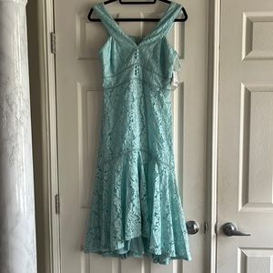 Aqua blue Taylor high low dress.NWT never been worn.